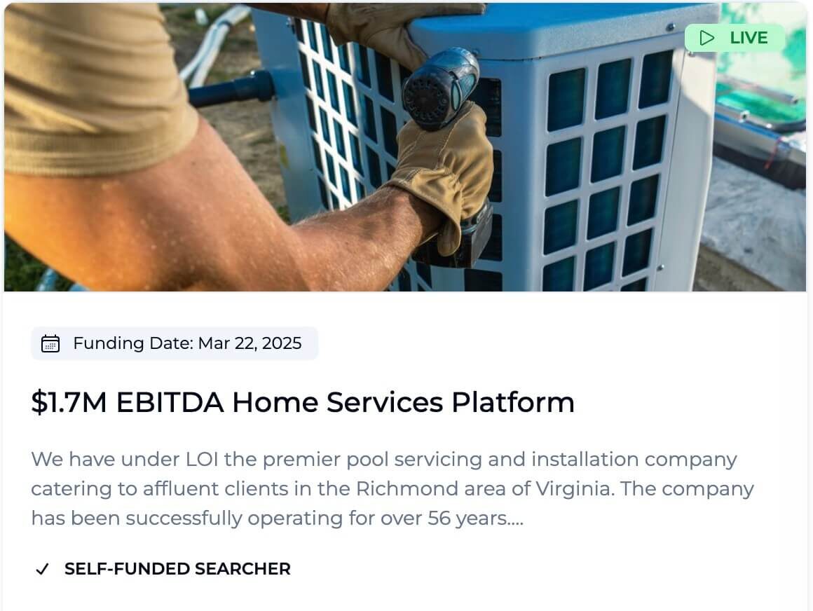invest in search fund deals
