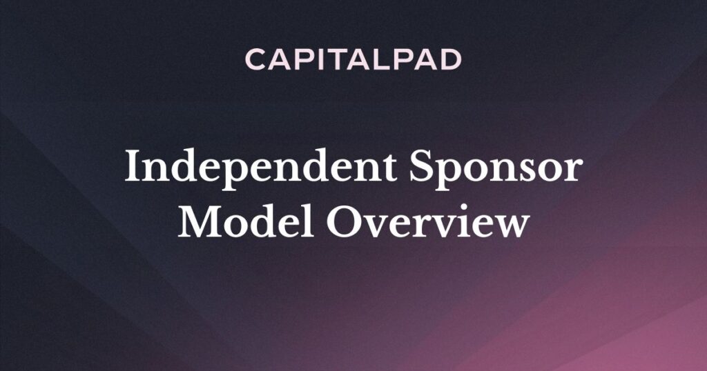 The featured image from the Independent Sponsor Model Overview post, going into details of how this segment of private equity works
